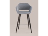 Стул барный Stool Group Саймон Велюр серый купить