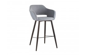 Стул барный Stool Group Саймон Велюр серый
