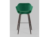 Стул барный Stool Group Саймон Велюр темно-зеленый фото
