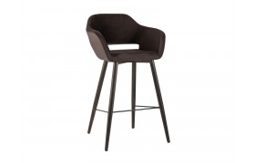 Стул барный Stool Group Саймон Велюр темно-коричневый
