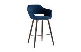 Стул барный Stool Group Саймон Велюр темно-синий
